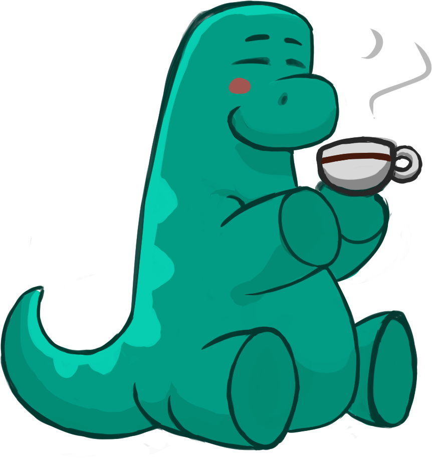 Charlotte Bronto sipping a hot drink