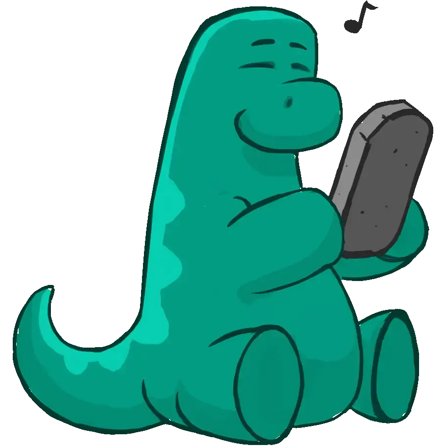 Charlotte Bronto reading a stone tablet